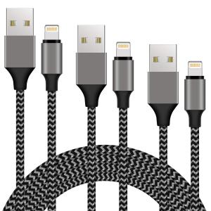 ライトニングケーブル 1m+2m+3m 3本セット iPhone Lightningケーブル 高耐久ナイロン 急速充電 データ転送
