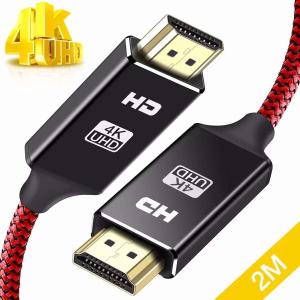 HDMIケーブル 2m 4.5 m ハイスピード HDMI CABLE 最新 HDMI規格 Ver2.0 HDMI-HDMI ケーブル1080p 3D 4K スーパースリム 赤  2M