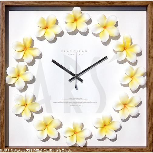 壁掛け時計 ウォールクロック プルメリアクロック 電波時計ではない オシャレ 北欧 おしゃれ シンプ...