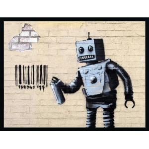 アートパネル アートポスター 絵画 インテリア 壁掛け タペストリー アートフレーム おしゃれ 北欧 Robot ポップアート アウトレット品 バンクシー モダン