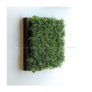 人工観葉植物の壁掛け　リーフアートパネル　ウォールグリーン　1C　ブラウン