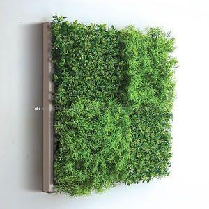 人工観葉植物の壁掛け リーフアートパネル ウォールグリーン 4B ホワイト