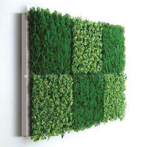 人工観葉植物の壁掛け リーフアートパネル ウォールグリーン 6C ホワイト