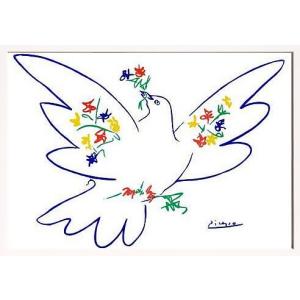 アートパネル アートポスター 絵画 インテリア 壁掛け タペストリー アートフレーム パブロ 花とハト 北欧 モダンアート おしゃれ セール開催中最短即日発送 ピカソ