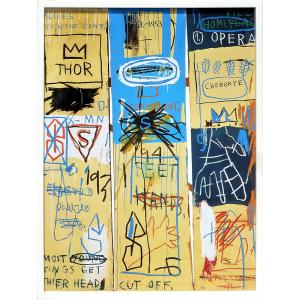 バスキア 絵 ポスター 恐竜 絵画 額 アートパネル アート