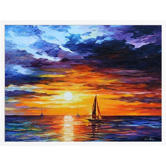 Leonid Afremov アートパネル 北欧 モダン アートフレーム 額縁付 壁掛け用 アートポ...