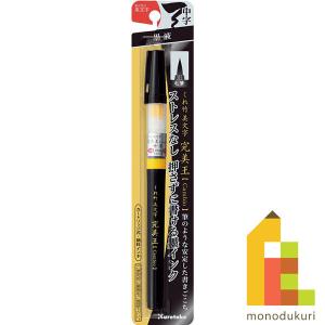 ぺんてる（Pentel） 筆ペン 顔料インキ 中字(XFP5M)／極細(XFP5F