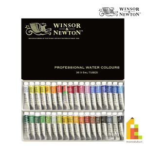 W&N(ウィンザー＆ニュートン) プロフェッショナル ウォーターカラー 36色セット 5ml(チューブ)透明水彩絵具