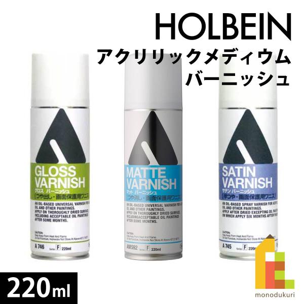 ホルベイン アクリリックメディウム バーニッシュ グロス マット サテン 220ml