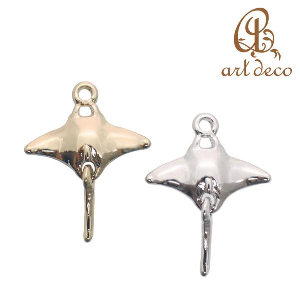 チャーム キーホルダー ペンダントトップ エイ マンタ 魚 2個 23mm×18mm アクセサリーパ...