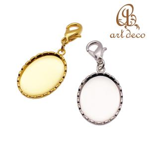 チャーム キーホルダー 楕円 ナスカン 1個 20mm×14 アクセサリー パーツ ハンドメイド オリジナル 材料 金具 装飾 つまみ細工