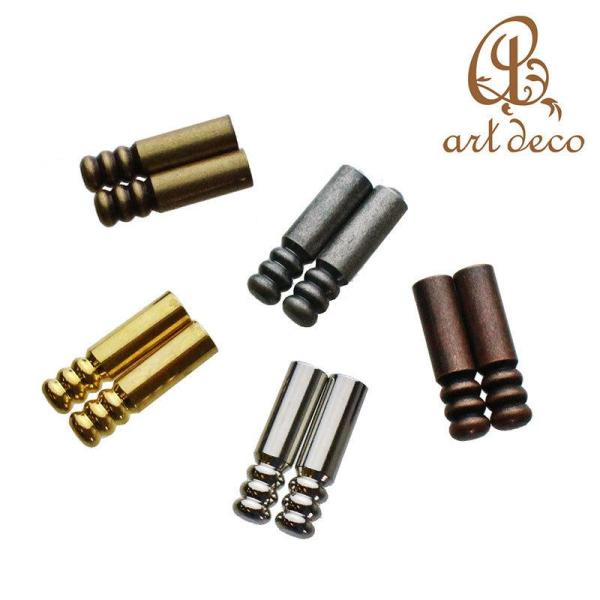 ループタイ 金具 剣先 2個 (1ペア) 24mm 内径5mm アクセサリー パーツ ハンドメイド ...