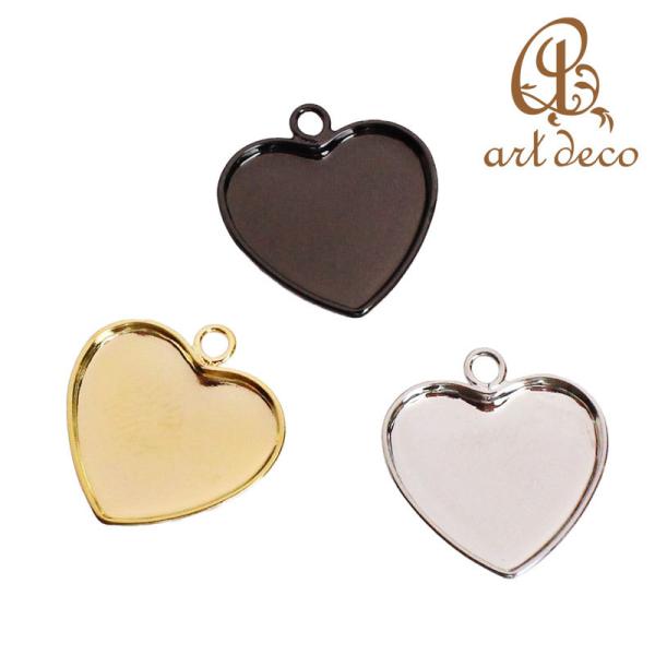 チャーム ペンダントトップ ハート型 2個 14mm×15.5mm アクセサリー パーツ ハンドメイ...