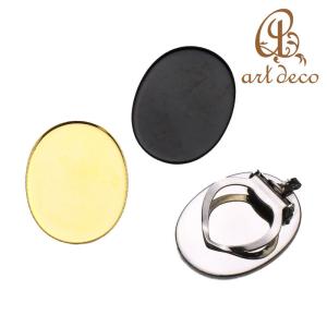 スカーフ留め クリップ 楕円 1個 40mm×30mm アクセサリー