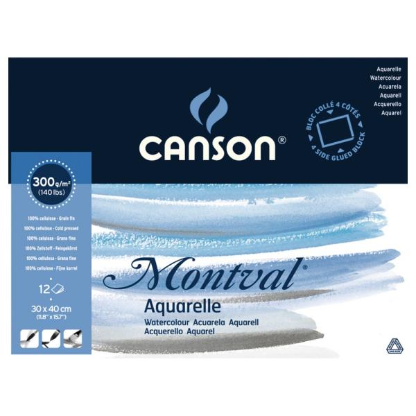 キャンソン モンバル水彩紙 ブロック ３００×４００ｍｍ ３００ｇ 中目[スケッチブック]