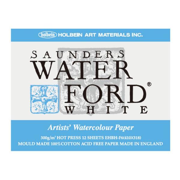 ウォーターフォード水彩紙　ホワイト ブロック 細目　EHBH-F6 [スケッチブック]