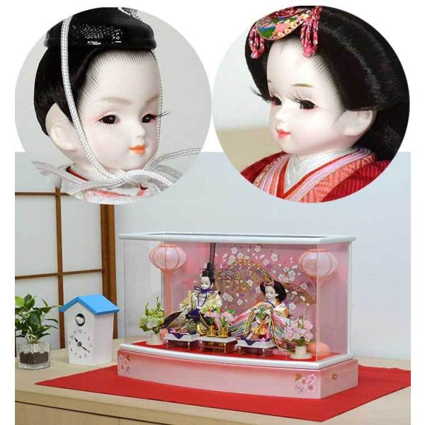 マツゲ プリンセス雛人形 ケースセット R型 グラデーションピンク雛 ＜3SY-6-9WP-M>