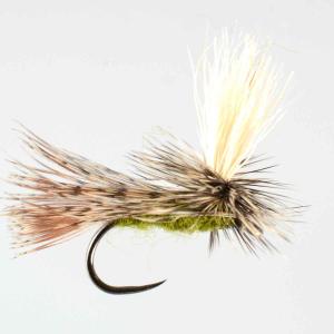 ドライフライ EZカディス オリーブ パラシュートカディス