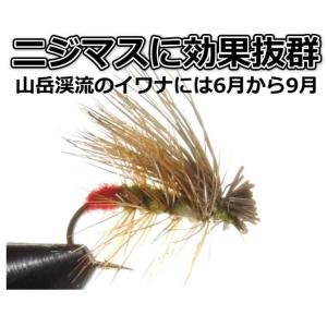ドライフライ ホットバット エルクヘア カディス オリーブ