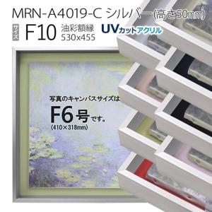 油彩額縁 MRN-A4019-C ホワイト（高さ50mm） F10 号(530×455) 13mmネジ