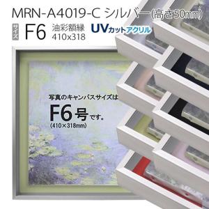 油彩額縁 MRN-A4019-C ホワイト（高さ50mm） F6 号(410×318) 13mmネジ
