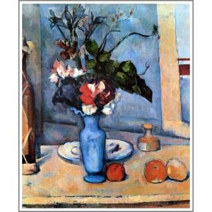 複製画 送料無料 絵画 油彩画 油絵 模写ポール・セザンヌ「青い花瓶」F8(45.5×38.0cm)プレゼント 贈り物 名画 オーダーメイド 額付き 直筆｜art-meigakan0717