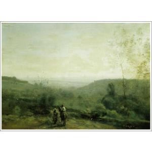 複製画 送料無料 絵画 油彩画 油絵 模写カミーユ・コロー「木陰の小川