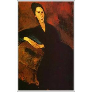 【油絵・模写・原寸大】モディリアーニ『ジャンヌ・エビュテルヌの肖像』P8額付き 4a4f380dc279fd764b8708af108e7b