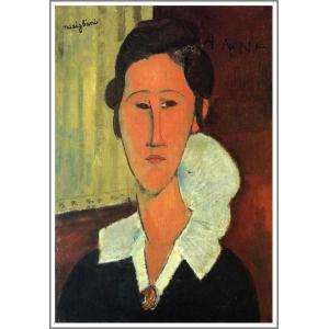 ◆モディニアーニ『 婦人像 』 ◆世界が認める/ PAT承認/ 名画 ◆油彩画 複製画 送料無料 絵画 油彩画 油絵 模写アメデオ・モディリアーニ