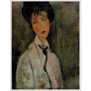 送料無料】絵画：アメデオ・モディリアーニ「若い女の肖像（ジャンヌ