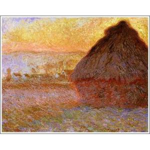 複製画 送料無料 絵画 油彩画 油絵 模写クロード・モネ「黄昏
