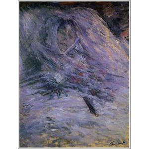 複製画 送料無料 絵画 油彩画 油絵 模写クロード・モネ「睡蓮〜青と