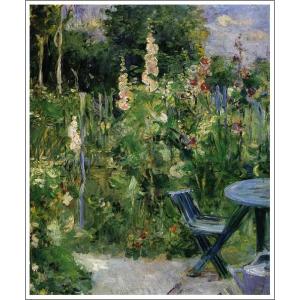 送料無料】絵画：ベルト・モリゾ「ブージヴァルの庭のウジェーヌ・マネ