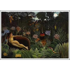 複製画 送料無料 絵画 油彩画 油絵 模写アンリ・ルソー「女性の