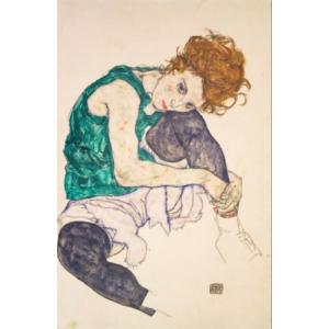 複製画 送料無料 絵画 油彩画 油絵 模写 エゴン・シーレ【胎児と女