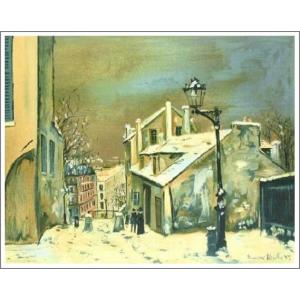 送料無料】絵画：モーリス・ユトリロ「ミミパンソンの家 モンスニ通り