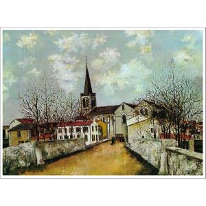 複製画 送料無料 絵画 油彩画 油絵 模写モーリス・ユトリロ