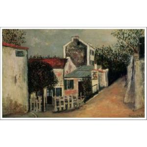 ユトリロ、アブルヴォワール通り、超希少、新品額付、状態良好 ユトリロ、アブルヴォワール通り、超希少、新品額付、状態良好