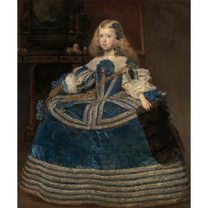 油絵 ベラスケスの名作 青いドレスのマルガリータ王女
