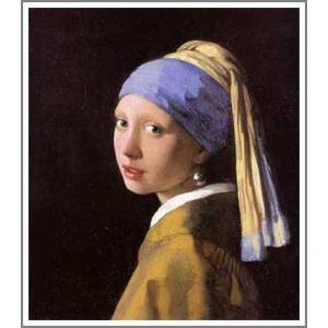 【送料無料】絵画　フェルメール「真珠の耳飾りの少女(青いターバンの少女)」●サイズF6(41.0×3...