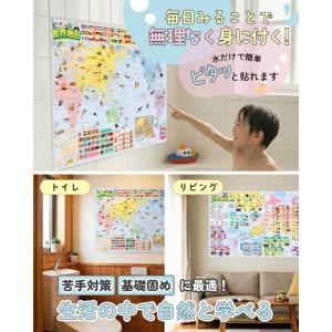 お風呂ポスター (日本地図 世界地図) 知育ポ...の詳細画像3