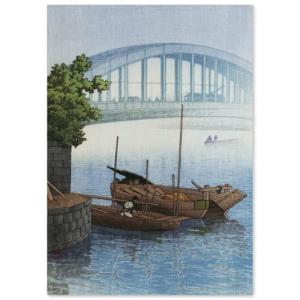 川瀬巴水 作品 ポスター A3サイズ 永代橋 グッズ 絵画 おしゃれ インテリア アート パネル 名画