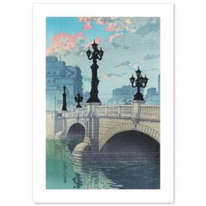 川瀬巴水 作品 ポスター A2サイズ 清洲橋の夕 グッズ 絵画 おしゃれ