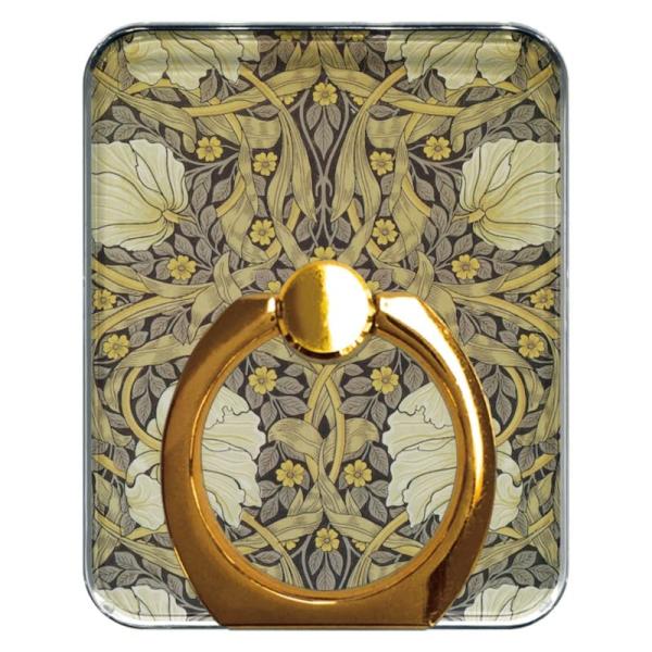 スマホリング 絵画風 ウィリアムモリス るりはこべ iphone android用 スタンド機能 3...