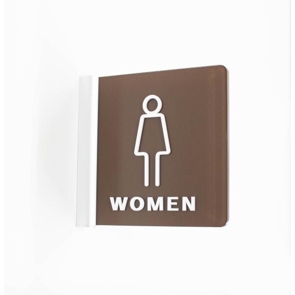 トイレ突出サイン 女性トイレ ピクト アクリル 選べるサイズ 室名 プレート 美容室 飲食店