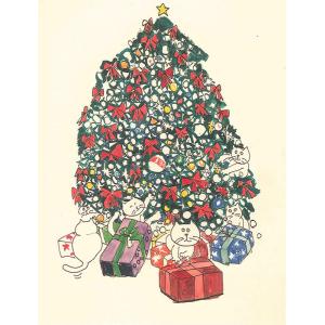 絵画 版画 猫 久下貴史 ニャオンのクリスマス...の詳細画像1