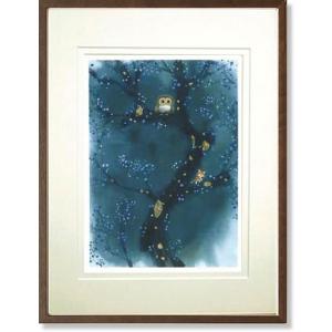 新品 渡辺あきお ねこ ネコ 猫 猫の絵 現代アート ジクレー版画 額装