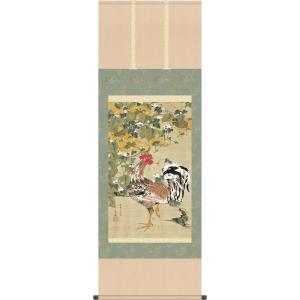 伊藤若冲 掛け軸 白鶴図（双幅・右） 浪に鶴 【掛軸】【一間床・半間床