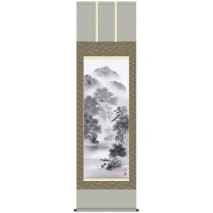 掛け軸 掛軸 雪舟（せっしゅう）・ 秋冬山水図 -冬 (しゅうとうさん