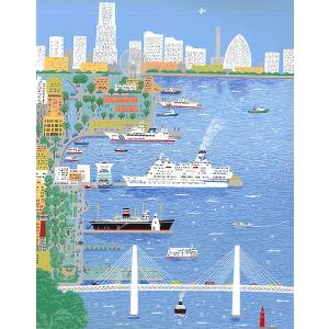 絵画 吉岡浩太郎 横濱みなとみらい 版画 インテリアの詳細画像1